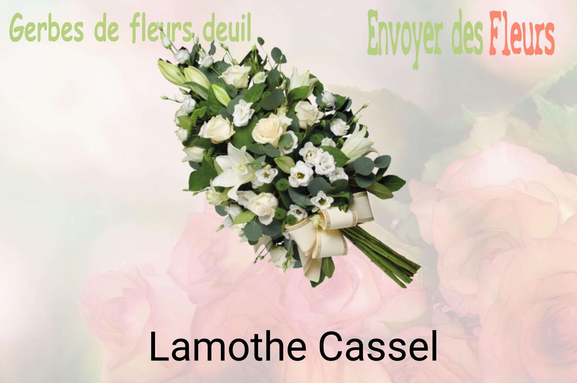 Gerbe de fleurs de deuil livrée à Lamothe-Cassel